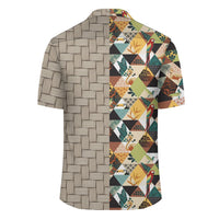 Tropical Jungle Parrots And Flamingos Pattern Lauhala Moiety Hawaiian Shirt - Polynesian Pride