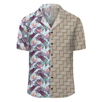 Tropical Monstera Leaf Lauhala Moiety Hawaiian Shirt - Polynesian Pride