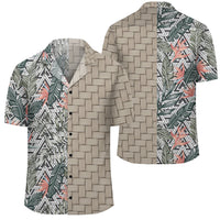 Tropical Palm Leaves And Flowers Lauhala Moiety Hawaiian Shirt Unisex Art - Polynesian Pride