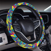 Tropical Pattern Mix Hawaii Universal Steering Wheel Cover with Elastic Edge - Polynesian Pride