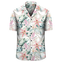 Tropical Pattern With Orchids Leaves And Gold Chains Hawaiian Shirt - Polynesian Pride