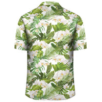 Tropical Plumeria White Hawaiian Shirt - Polynesian Pride
