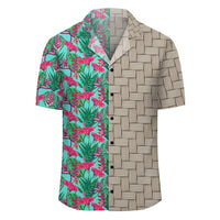 Tropical Strelitzia Blue Lauhala Moiety Hawaiian Shirt - Polynesian Pride