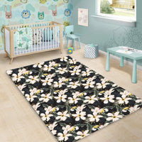 Tropical Toucans Hibiscus Palm Leaves Area Rug - AH - Polynesian Pride
