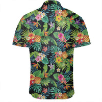 Hawaiian Shirt - Tropical Pattern With Pineapples, Palm Leaves And Flowers Shirt - Polynesian Pride