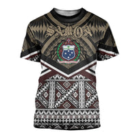 Polynesian Pride T Shirt Samoa T Shirt Samoa Masi Dobby Coat Of Arms Unisex Art - Polynesian Pride