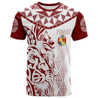 Tonga Custom T Shirt Emancipation Day Lion Style LT7 White - Polynesian Pride
