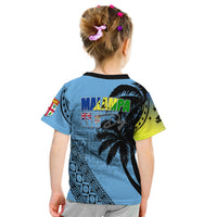Malampa Fiji Day T Shirt KID Flags Mix Style LT7 - Polynesian Pride