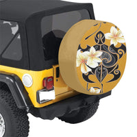 Turtle Poly Trinal Plumeria Yellow Spare Tire Cover AH - Polynesian Pride