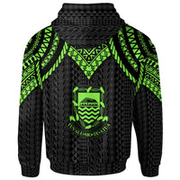 Tuvalu Custom Hoodie Polynesian Armor Style Green - Polynesian Pride