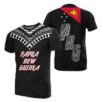 Papua New Guinea All Over T Shirt Papua New Guinea Flag Polynesian Tattoo Style Unisex Black - Polynesian Pride