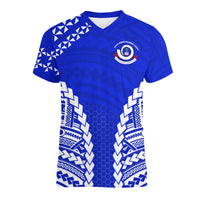 Aulua Primary/Secondary School V neck T Shirt Ver.02 LT13 Unisex Blue - Polynesian Pride