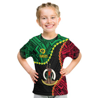 Vanuatu T Shirt Basic Coat of Arms LT9 Kid Black - Polynesian Pride