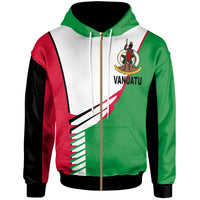 Vanuatu Zip up Hoodie Athletes Style Unisex Green - Polynesian Pride