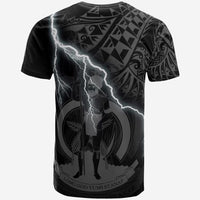 Vanuatu T Shirt Vanuatuan Coat of Arms Lighting Thunder - Polynesian Pride