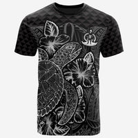 Vanuatu T Shirt Vanuatuan Coat of Arms Turtle Hibiscus Black Unisex Black - Polynesian Pride