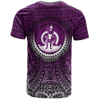 Vanuatu T Shirt Circle Pattern Purple - Polynesian Pride
