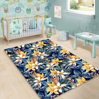 Vintage Floral Area Rug - AH - Polynesian Pride