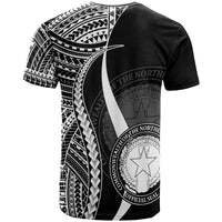Northern Mariana Islands T Shirt White Polynesian Tentacle Tribal Pattern - Polynesian Pride