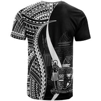 Fiji Custom T Shirt Turquoise Polynesian Tentacle Tribal Pattern Crest - Polynesian Pride