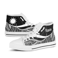 Nauru High Top Shoes White - Polynesian Tentacle Tribal Pattern - Polynesian Pride