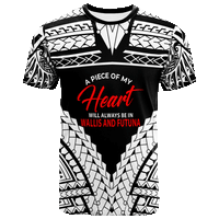 Wallis and Futuna T Shirt A Piece of My Heart Unisex White - Polynesian Pride