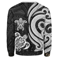 Marshall Islands Sweater - White Tentacle Turtle Crest - Polynesian Pride
