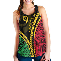 Vanuatu Personalised Women Racerbacl Tank Proud Ni - Van Special Version LT7 - Polynesian Pride