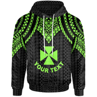 Wallis and Futuna Custom Hoodie Polynesian Armor Style Green Unisex Green - Polynesian Pride