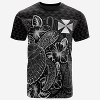 Wallis and Futuna T Shirt Wallis and Futuna Coat of Arms Turtle Hibiscus Black Unisex Black - Polynesian Pride