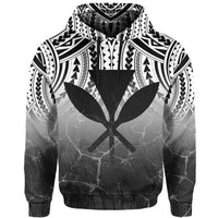 Hawaii Polynesian Kanaka Map Eruption Hoodie Roman Style White - Polynesian Pride
