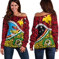 PNG Torba Day Off Shoulder Sweater Happy Day LT6 - Polynesian Pride