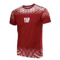 Yap All Over T Shirt Fog Red Unisex Red - Polynesian Pride