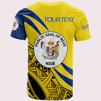 Niue T Shirt Custom Symmetrical Lines - Polynesian Pride
