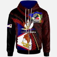 American Samoa Hoodie American Samoa Independence Day With State Flag and Marijuana Leaf Polynesian Style LT10 - Polynesian Pride