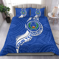 (Custom Personalised) Pohnpei Bedding Set - Micronesia Pride Blue - LT12 Blue - Polynesian Pride