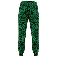 Polynesian Kakau Turtle Green Joggers - Polynesian Pride