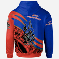 New Caledonia Hoodie Symmetrical Lines - Polynesian Pride