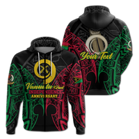 Custom Vanuatu 42nd Independence Anniversary Pride Hoodie LT12 Zip Hoodie Black - Polynesian Pride