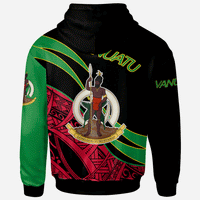 Vanuatu Zip Hoodie Symmetrical Lines - Polynesian Pride