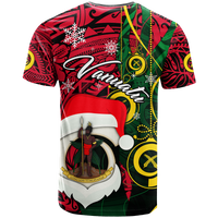 Vanuatu Christmas Joyeux Nol Santas God Yumi T Shirt LT2 - Polynesian Pride