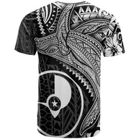 Yap T Shirt Humpback Whale & Coat of Arms White - Polynesian Pride