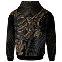 Polynesian Custom Hoodie Gold Turtle - Polynesian Pride