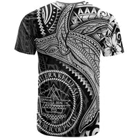 Palau T Shirt Humpback Whale & Coat of Arms White - Polynesian Pride
