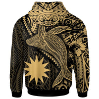 Nauru Hoodie Humpback Whale & Coat of Arms Gold - Polynesian Pride