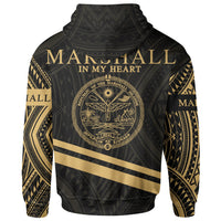 Marshall Islands Hoodie In My Heart Style Gold Polynesian Patterns - Polynesian Pride