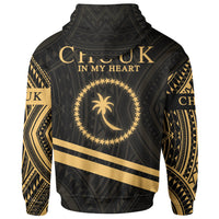 Chuuk State Zip Hoodie In My Heart Style Gold Polynesian Patterns - Polynesian Pride