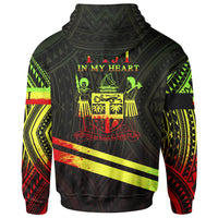 Fiji Hoodie In My Heart Style Reggae Polynesian Patterns - Polynesian Pride