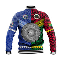 Samoa And Vanuatu Baseball Jacket Together LT8 - Polynesian Pride