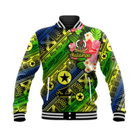 (Custom Personalised) Vanuatu Malampa Baseball Jacket Independence Be Proud LT8 Unisex Blue - Polynesian Pride